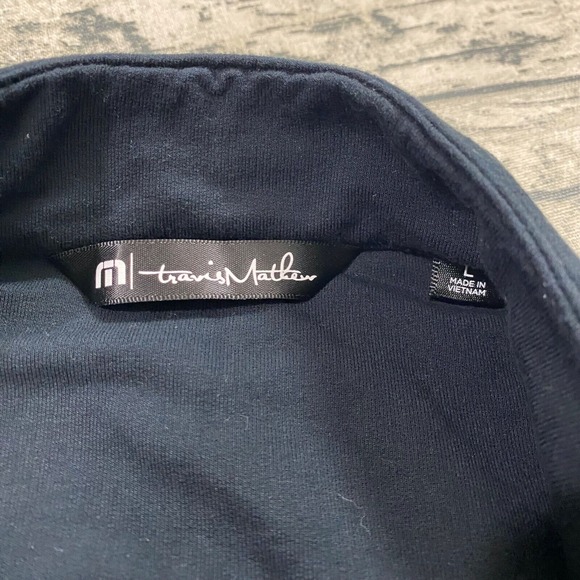 Travis Mathew Mens Black Full Zip Golf Jacket Large Casual Golfing Outdoors - Picture 9 of 11